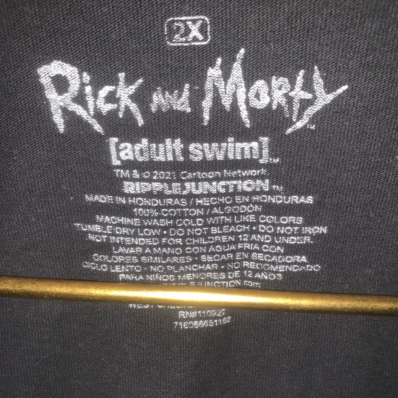 Rick and Morty Graphic T-shirt adult swim funny Adult Swim Ripple Junction - Picture 4 of 4